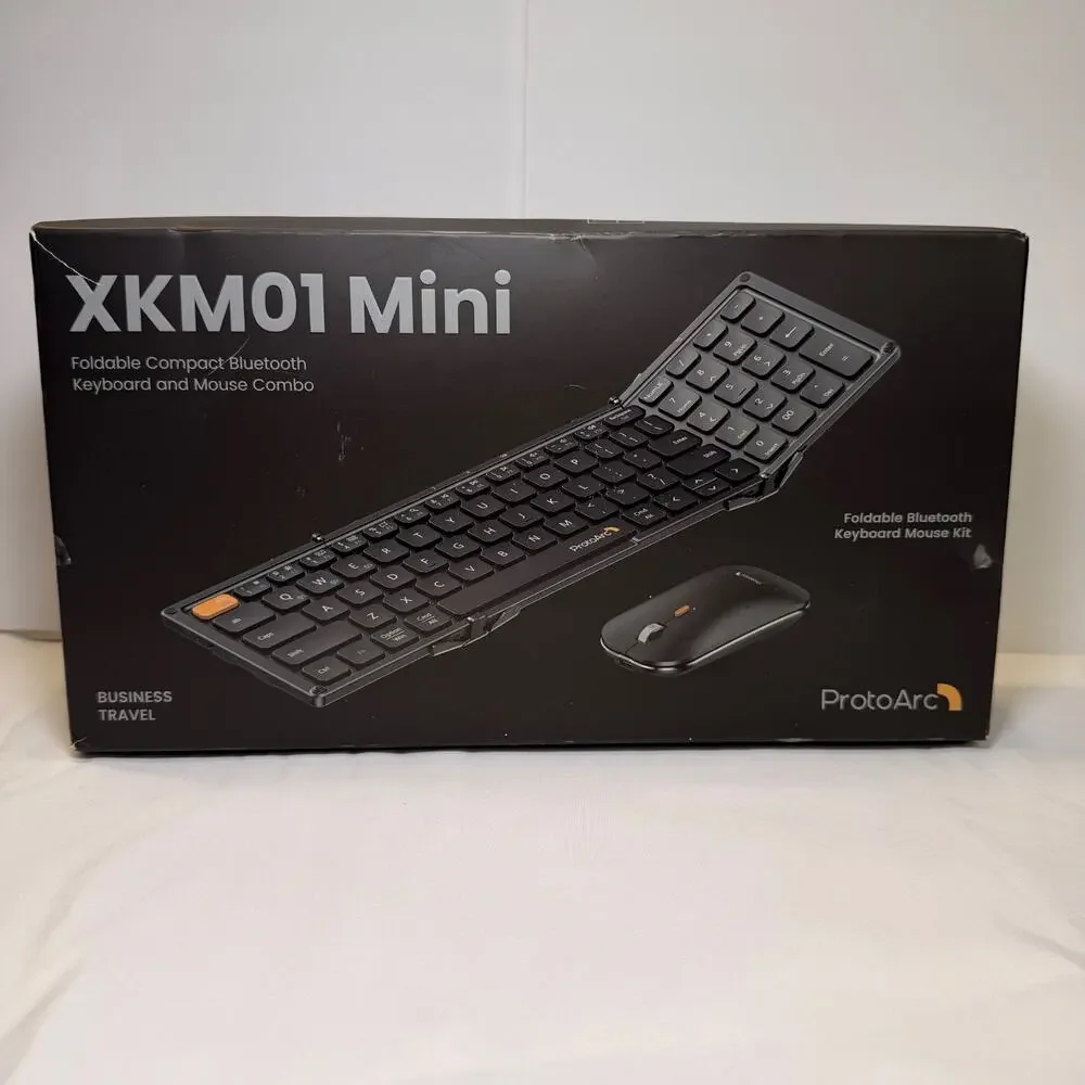 ProtoArc XKM01 Mini Foldable Bluetooth Keyboard Mouse Combo Case